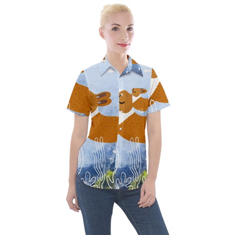 Underwaterdog Women s Short Sleeve Pocket Shirt by Mjdaluz