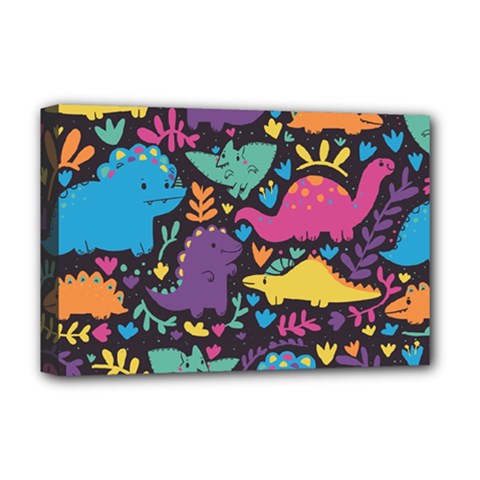 Dino Cute Deluxe Canvas 18  X 12  (stretched) by Mjdaluz