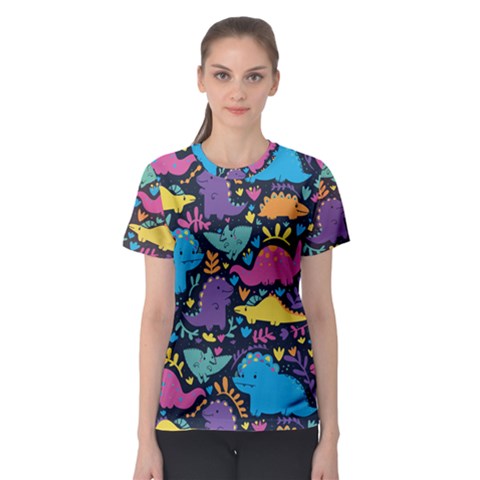 Dino Cute Women s Sport Mesh Tee by Mjdaluz