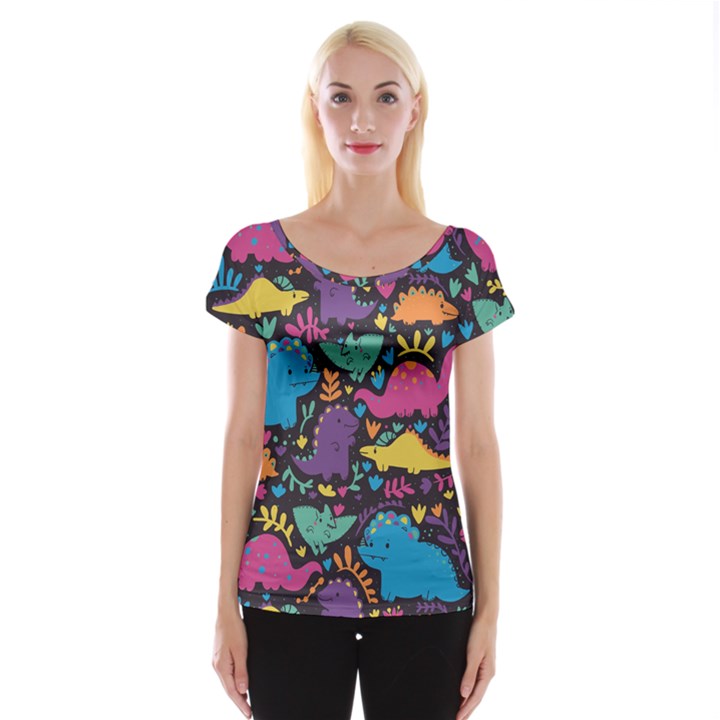 Dino Cute Cap Sleeve Top