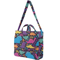 Dino Cute Square Shoulder Tote Bag by Mjdaluz