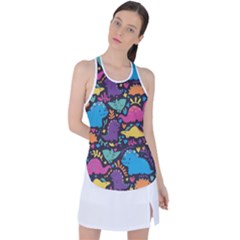 Dino Cute Racer Back Mesh Tank Top by Mjdaluz