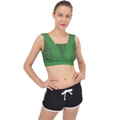 Pepe The Frog Perfect A-ok Handsign Pattern Praise Kek Kekistan Smug Smile Meme Green Background V-back Sports Bra by snek