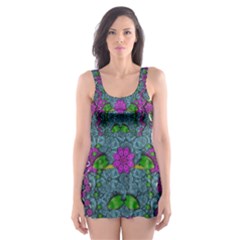 The Most Beautiful Flower Forest On Earth Skater Dress Swimsuit by pepitasart