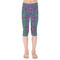 The Most Beautiful Flower Forest On Earth Kids  Capri Leggings  by pepitasart