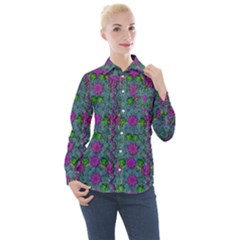 The Most Beautiful Flower Forest On Earth Women s Long Sleeve Pocket Shirt