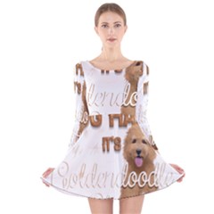 Golden Doodle Apparel Long Sleeve Velvet Skater Dress