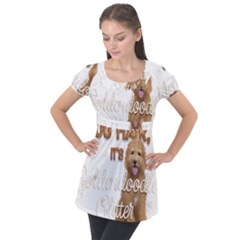 Golden Doodle Apparel Puff Sleeve Tunic Top by goldendoodle