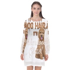 Golden Doodle Apparel Long Sleeve Chiffon Shift Dress  by goldendoodle