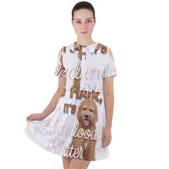 Golden Doodle Apparel Short Sleeve Shoulder Cut Out Dress  by goldendoodle