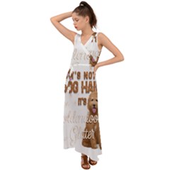 Golden Doodle Apparel V-neck Chiffon Maxi Dress by goldendoodle