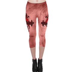 Awesome Chinese Dragon Capri Leggings  by FantasyWorld7