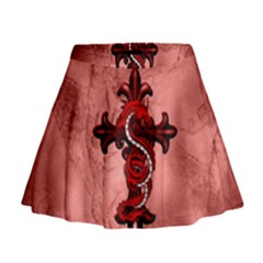 Awesome Chinese Dragon Mini Flare Skirt by FantasyWorld7