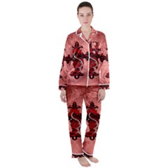 Awesome Chinese Dragon Satin Long Sleeve Pyjamas Set by FantasyWorld7