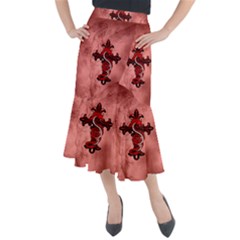 Awesome Chinese Dragon Midi Mermaid Skirt by FantasyWorld7