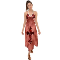 Awesome Chinese Dragon Halter Tie Back Dress  by FantasyWorld7