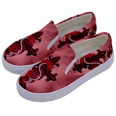 Awesome Chinese Dragon Kids  Canvas Slip Ons by FantasyWorld7