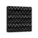 Chevrons Noir / Gris Mini Canvas 4  x 4  (Stretched) View1