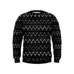 Chevrons Noir / Gris Kids  Sweatshirt