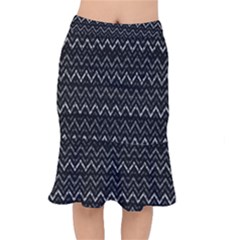 Chevrons Noir / Gris Short Mermaid Skirt by kcreatif