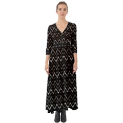 Chevrons Noir / Gris Button Up Boho Maxi Dress by kcreatif