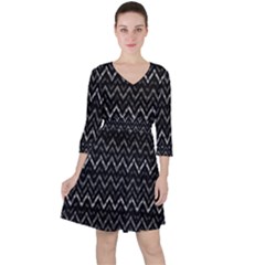 Chevrons Noir / Gris Ruffle Dress by kcreatif