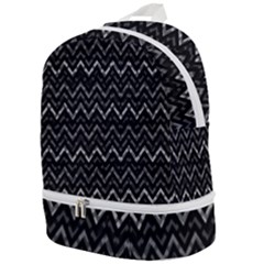 Chevrons Noir / Gris Zip Bottom Backpack