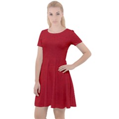 Red Christmas Elf Funny Realistic Costume Cap Sleeve Velour Dress  by snek