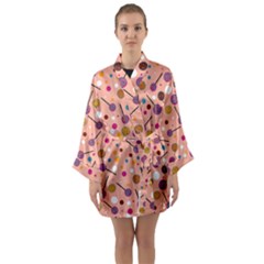 Sweet Candy Long Sleeve Satin Kimono