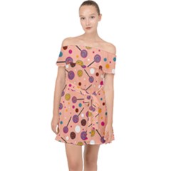 Sweet Candy Off Shoulder Chiffon Dress