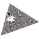 Abstrait Lignes Blanc/Noir Wooden Puzzle Triangle View3