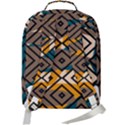 ABSTRAIT FORMES MARRON/BEIGE/BLEU Double Compartment Backpack View3