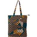 ABSTRAIT FORMES MARRON/BEIGE/BLEU Double Zip Up Tote Bag View1