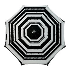 Bandes Abstrait Blanc/noir Golf Umbrellas by kcreatif