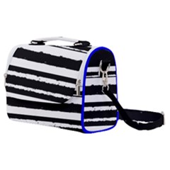 Bandes Abstrait Blanc/noir Satchel Shoulder Bag by kcreatif