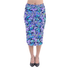 Ab 83 1 Velvet Midi Pencil Skirt by ArtworkByPatrick