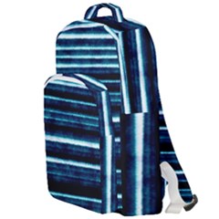 Bandes Peinture Bleu Profond Double Compartment Backpack by kcreatif