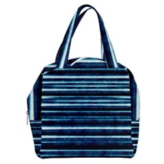 Bandes Peinture Bleu Profond Boxy Hand Bag by kcreatif