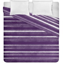 Bandes Peinture Violet  Duvet Cover Double Side (king Size) by kcreatif