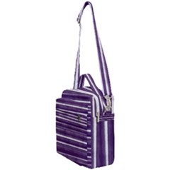 Bandes Peinture Violet  Crossbody Day Bag by kcreatif