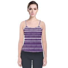 Bandes Peinture Violet  Velvet Spaghetti Strap Top by kcreatif