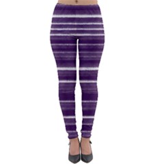 Bandes Peinture Violet  Lightweight Velour Leggings by kcreatif