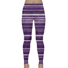 Bandes Peinture Violet  Lightweight Velour Classic Yoga Leggings by kcreatif