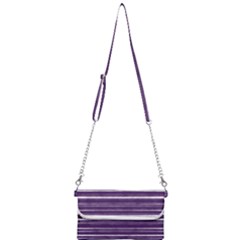 Bandes Peinture Violet  Mini Crossbody Handbag by kcreatif