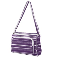 Bandes Peinture Violet  Front Pocket Crossbody Bag by kcreatif