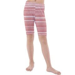 Bandes Peinture Rose Kids  Mid Length Swim Shorts by kcreatif