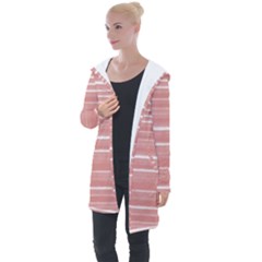 Bandes Peinture Rose Longline Hooded Cardigan by kcreatif