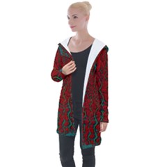 Lianas Of Roses In The Rain Forrest Longline Hooded Cardigan by pepitasart