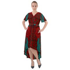 Lianas Of Roses In The Rain Forrest Front Wrap High Low Dress by pepitasart