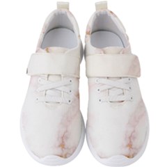 Pink And White Marble Texture With Gold Intrusions Pale Rose Background Men s Velcro Strap Shoes by genx